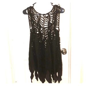 Mesh knitted Black top🖤